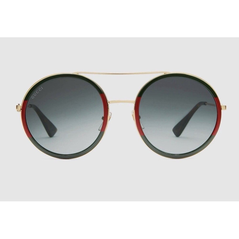 Gucci Oval Grey Gradient Sunglasses